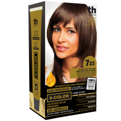 Краска для волос V- color no.7.23 (средний золотой жемч) домашний комплект+шампунь и маска бесплатно