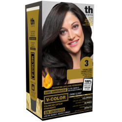 Краска для волос V- color no. 3 (темно коричневый) - домашний комплект+шампунь и маска бесплатно