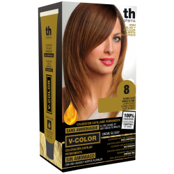 Краска для волос V- color no.8 (светло-русый)-домашний комплект+шампунь и маска бесплатно